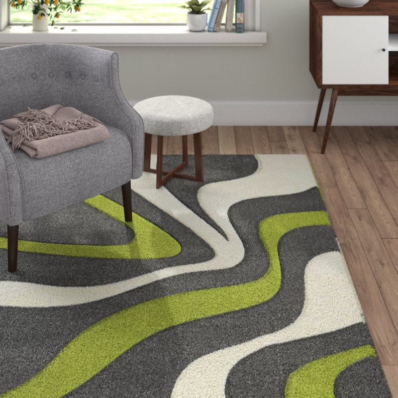 Zipcode Design Alesha Grey/Green Area Rug & Reviews Wayfair.co.uk